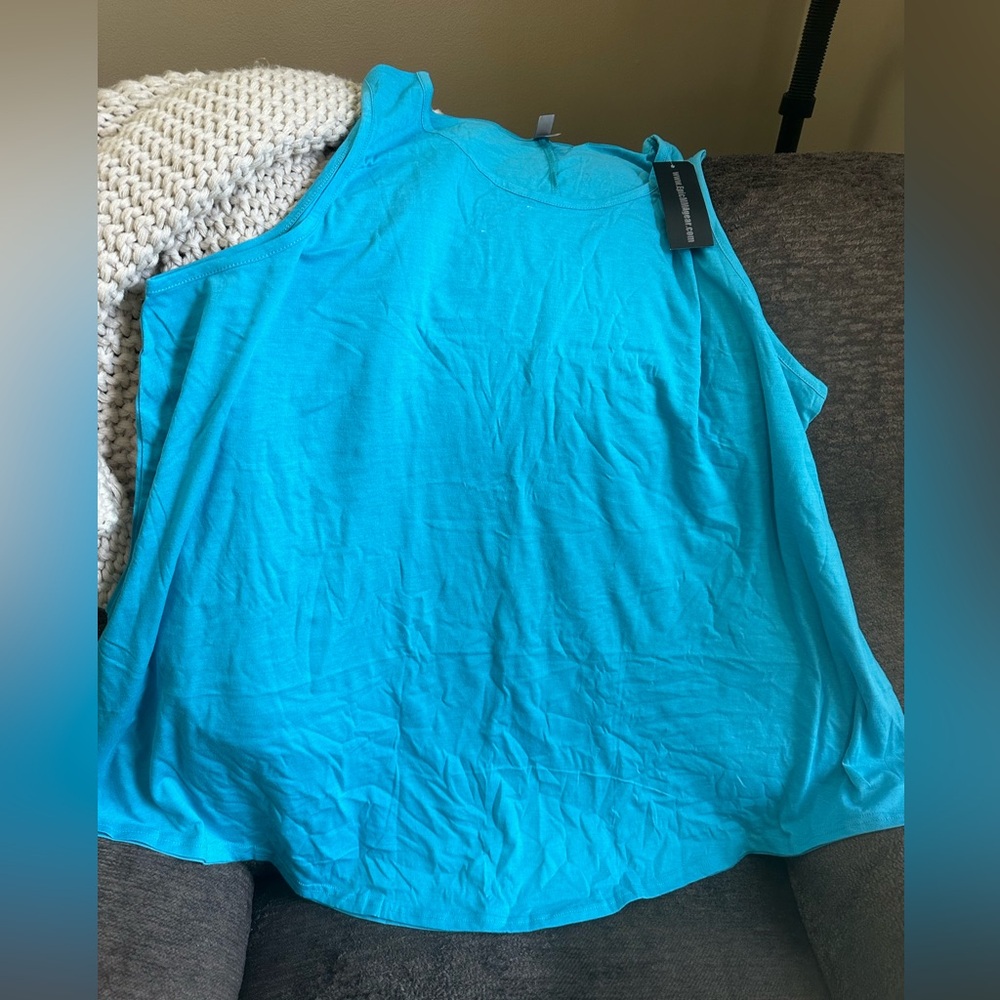Epic MMA blue flowy tank top SZ 4xl NWT